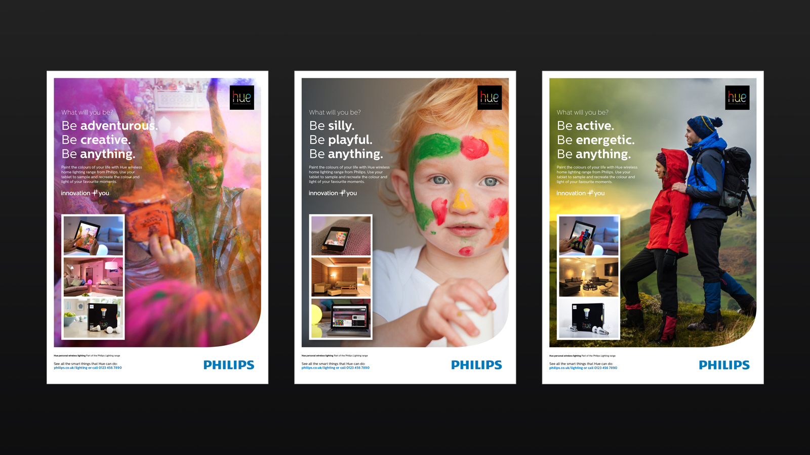 Philips Hue bus stop OOH