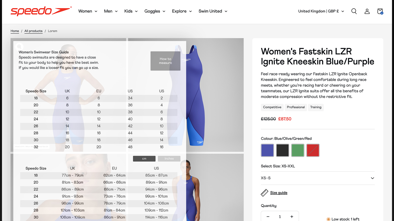 Speedo CLP PLP Development